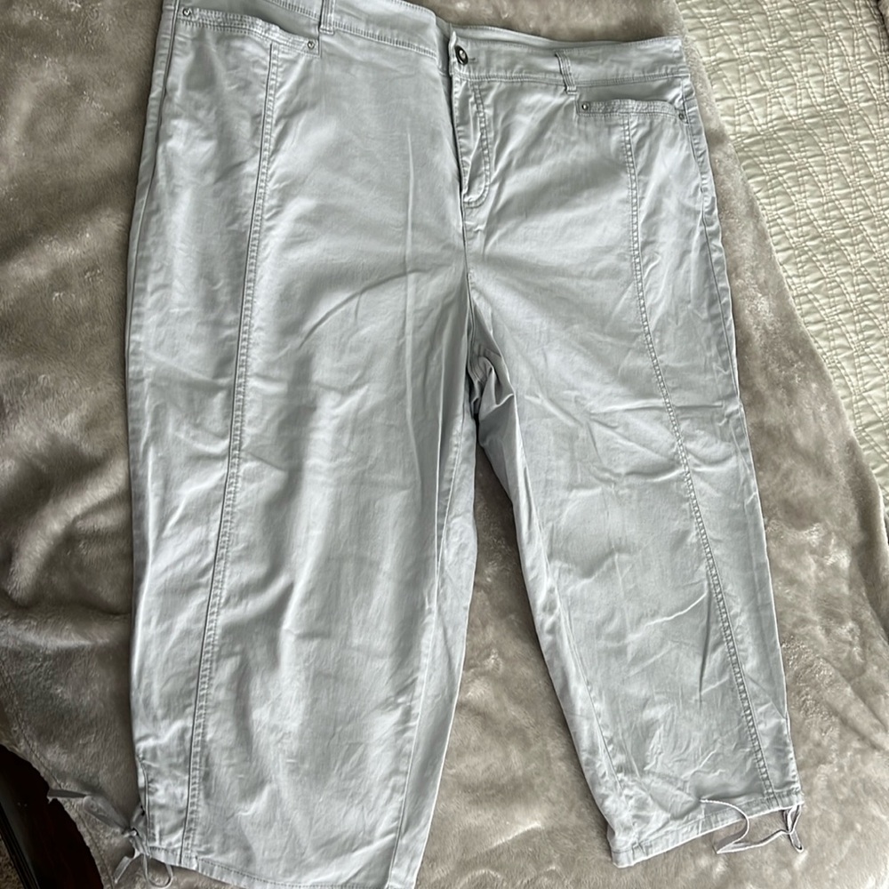 Style & Co womens plus size 22 w capris Light grey color.